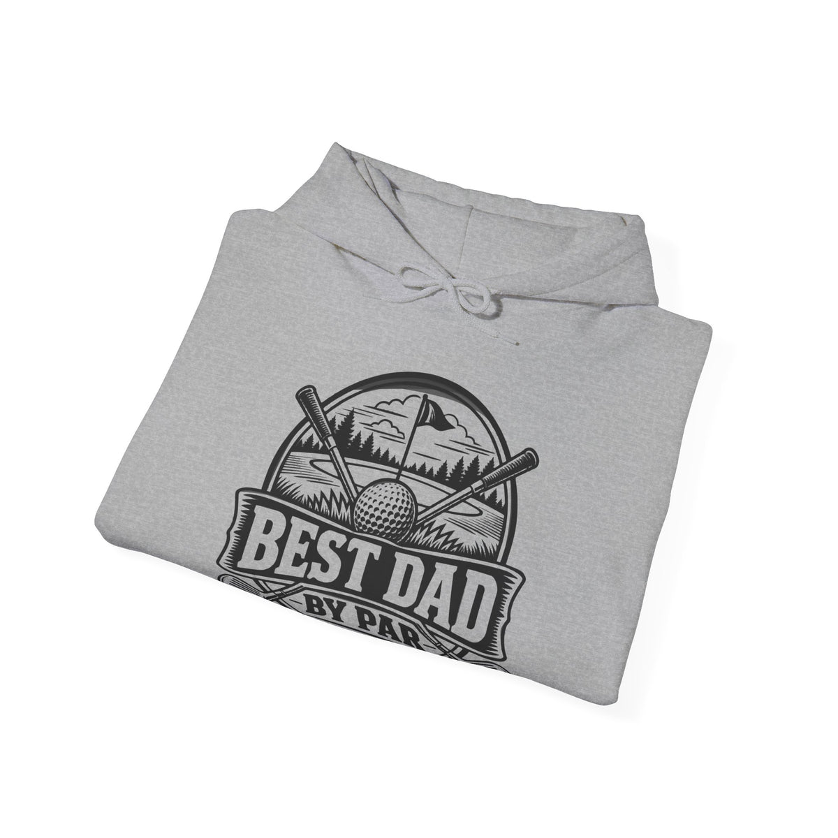 Best Dad by Par – One-Color – Safety Green/Pink Gildan 18500 Hoodie | 042a