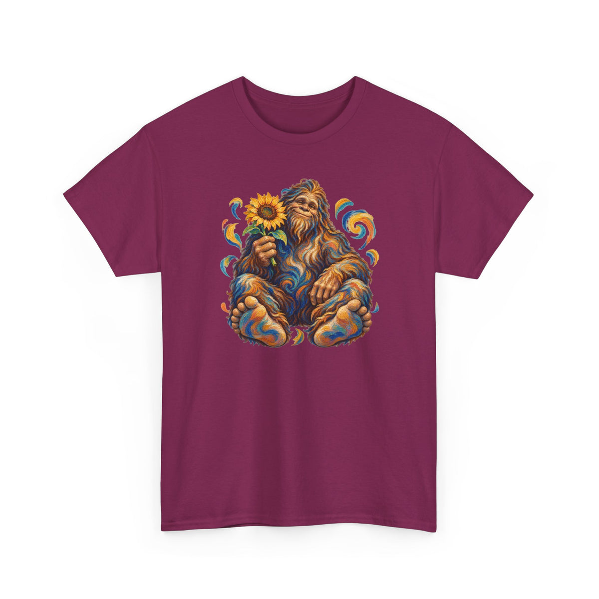 Sunflower Rest with a Shaggy Bigfoot T-Shirt