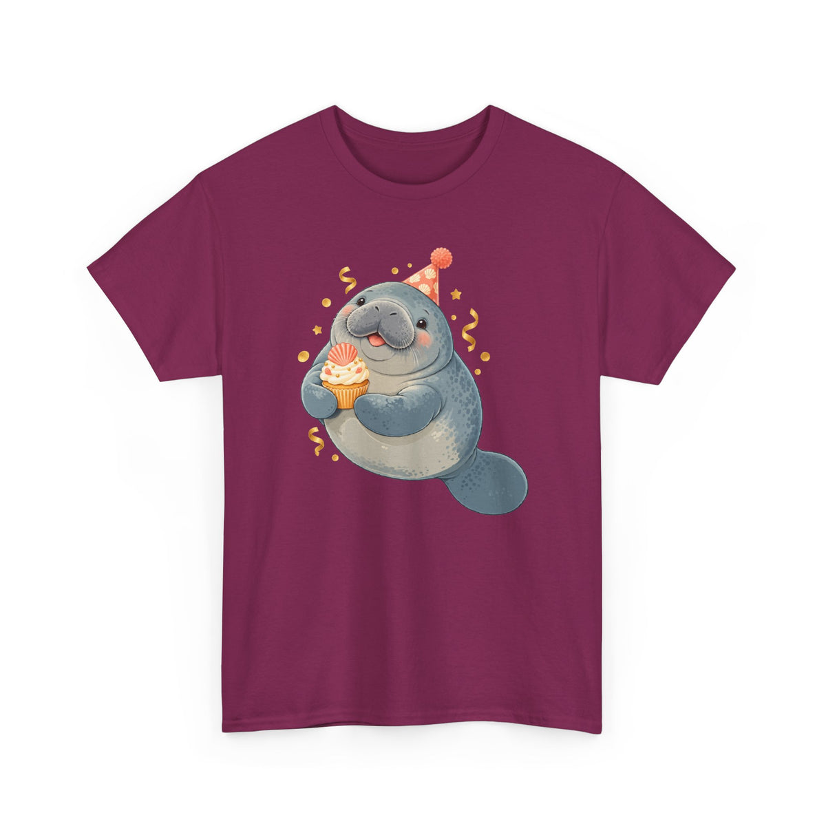 Chubby Mermaid Party at the Sandbar Manatee T-Shirt