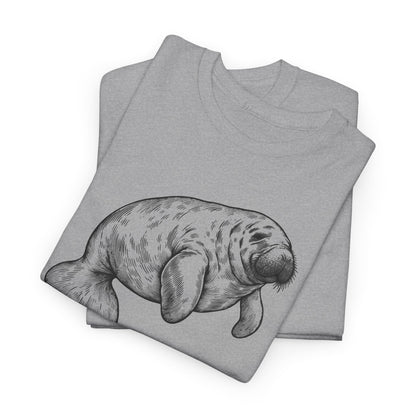Slow Water Manatee Engraving T-Shirt
