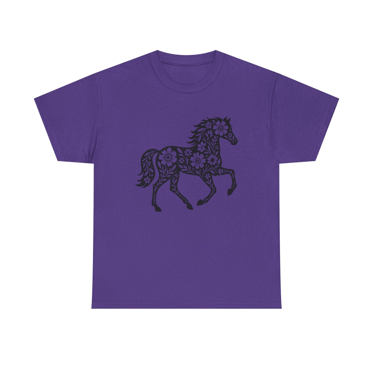 Floral Horse T-Shirt | Equestrian & Horse Lover Graphic Tee