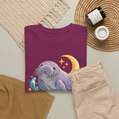 Chubby Mermaid Moonlight Drifter Manatee T-Shirt