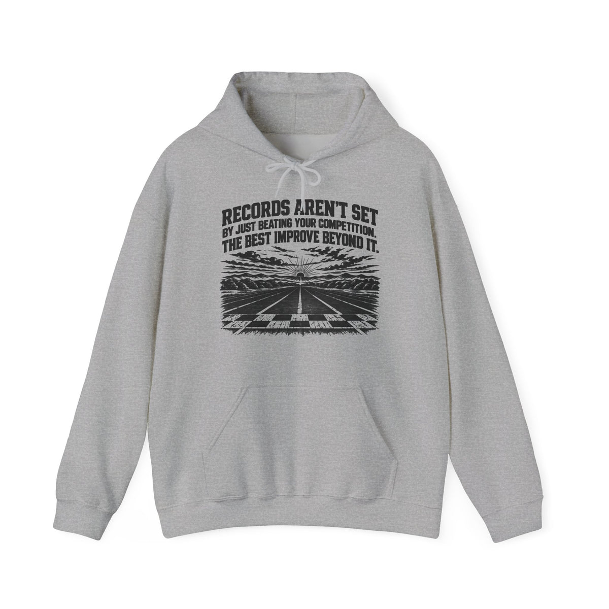 Beyond the Competition – Safety Green/Pink Gildan 18500 Hoodie | 047a