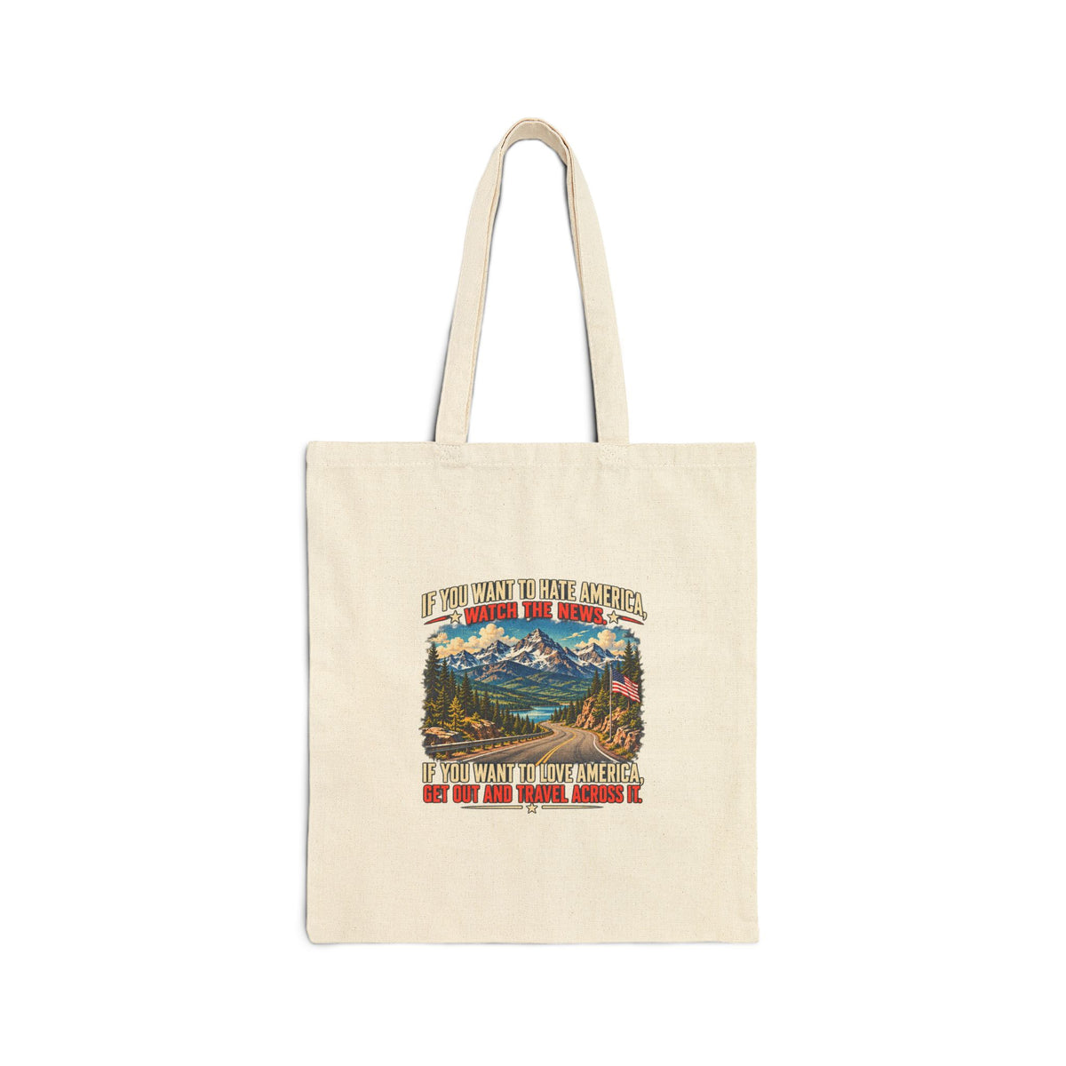 Travel America – Cotton Canvas Tote Bag | 024