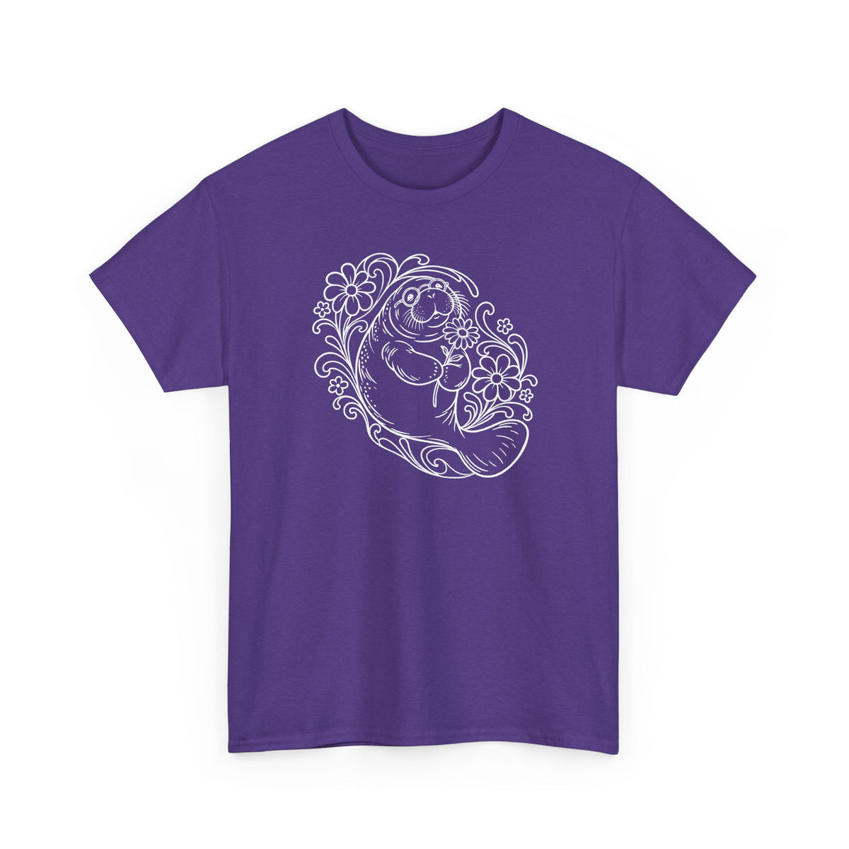 Groovy Spectacled Manatee with Daisy T-Shirt