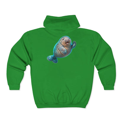 Friendly Flipper Manatee Zip-Up Hoodie