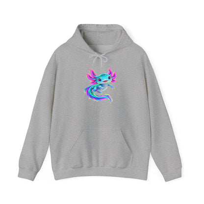 Electric Axolotl in Motion Pullover Hoodie