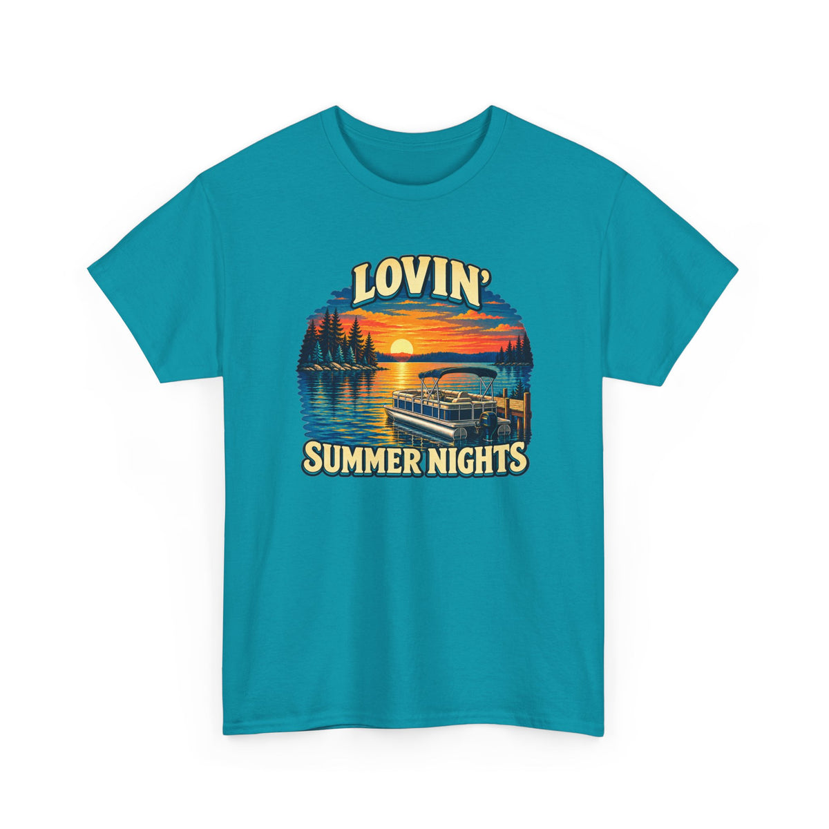 Lovin’ Summer Nights Pontoon – Gildan 5000 T-Shirt | 004a-v2