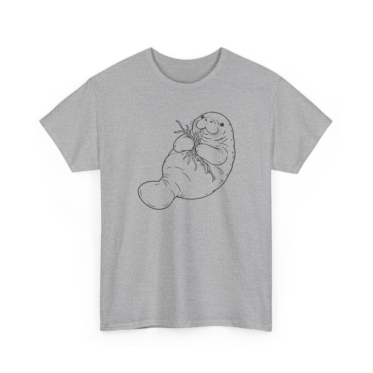 Chubby Mermaid Seagrass Snacker Manatee T-Shirt