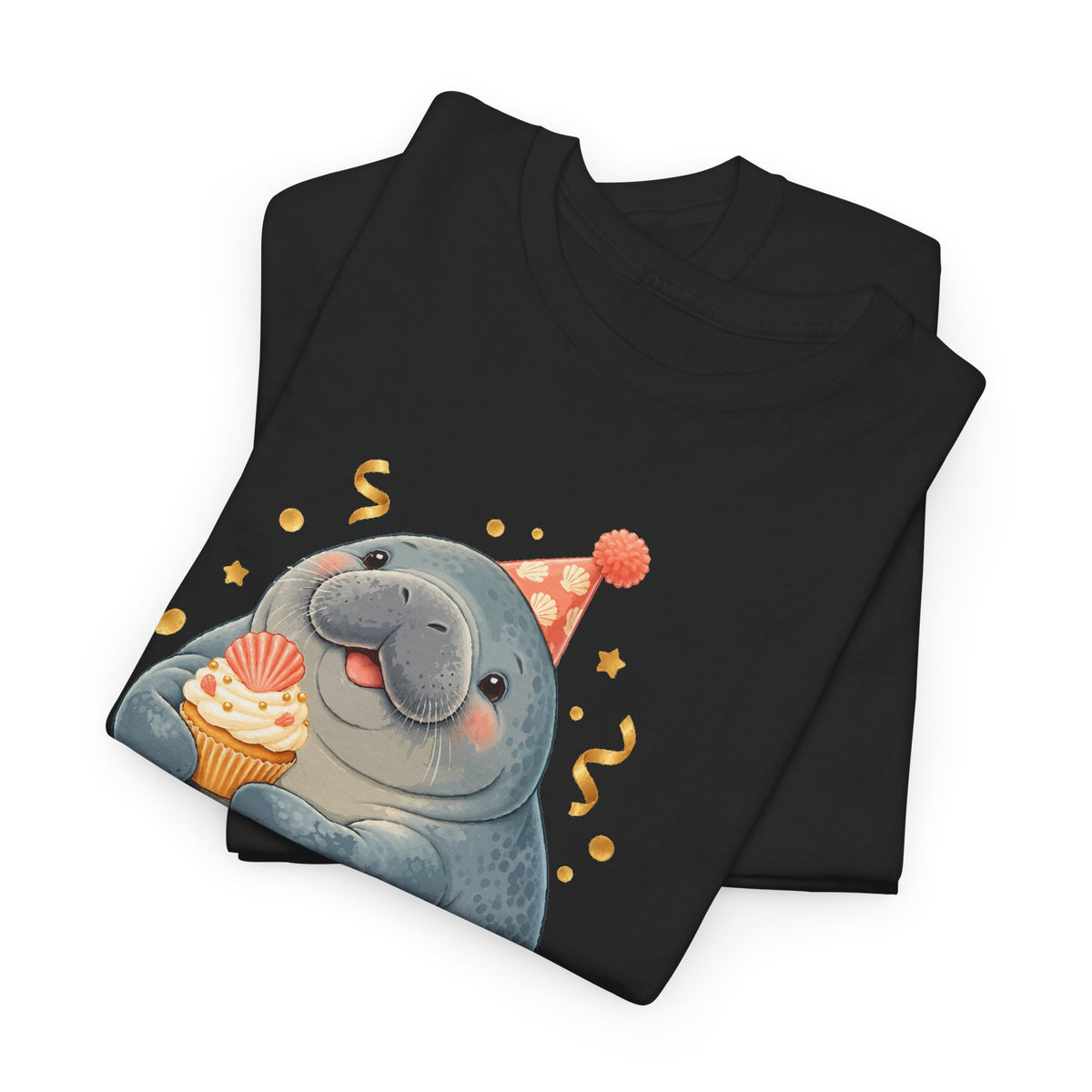 Chubby Mermaid Party at the Sandbar Manatee T-Shirt