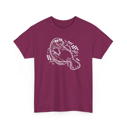 Retro floating manatee mascot T-Shirt