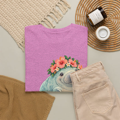Chubby Mermaid Flower Crown Manatee T-Shirt