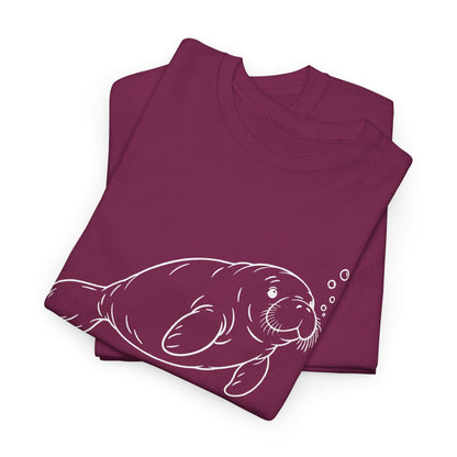 Chubby Mermaid Slow Tide Manatee T-Shirt