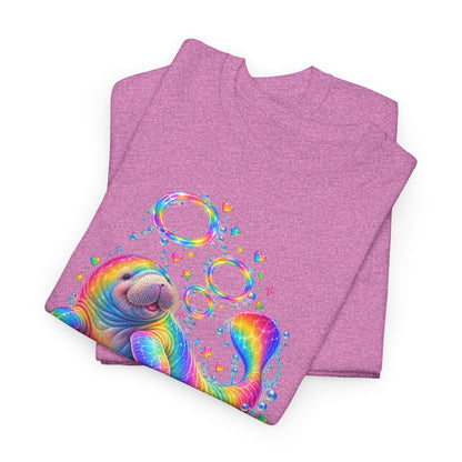Rainbow Manatee Bubble Flip T-Shirt
