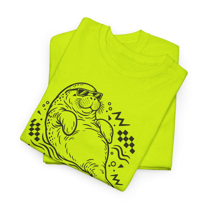 Retro floating manatee mascot T-Shirt