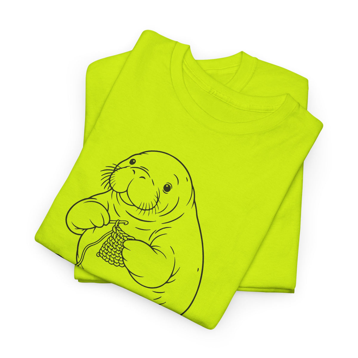 Chubby Mermaid Coastal Crochet Manatee T-Shirt