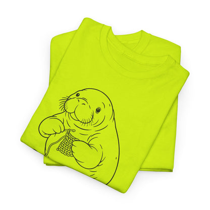 Chubby Mermaid Coastal Crochet Manatee T-Shirt