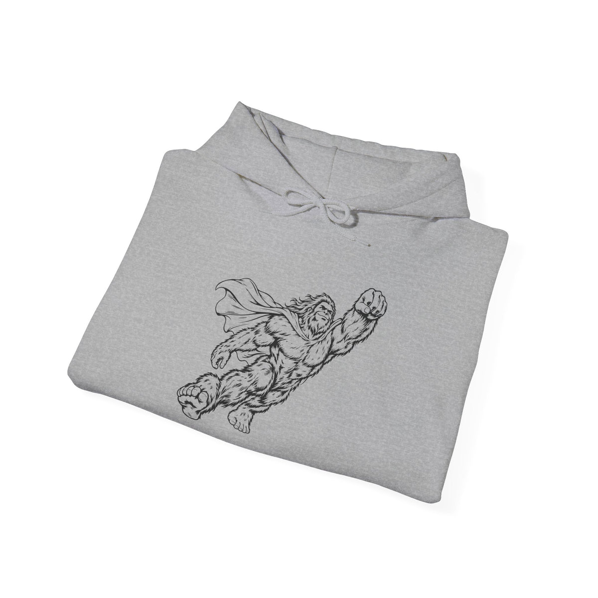 Soaring Cape-Wearing Sasquatch Pullover Hoodie