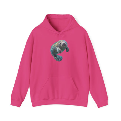 Curled Manatee in Turquoise Light Pullover Hoodie