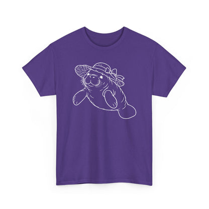 Chubby Mermaid Sunhat Sea Cow Manatee T-Shirt
