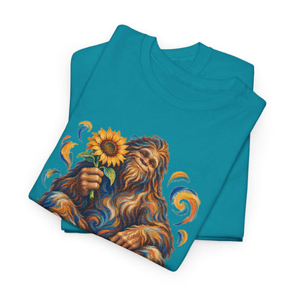 Sunflower Rest with a Shaggy Bigfoot T-Shirt