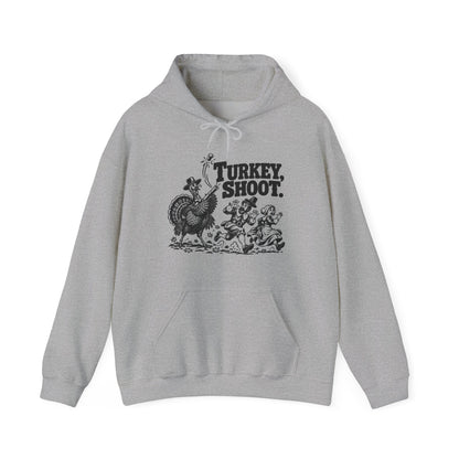 Turkey Shoot Pullover Hoodie | Thanksgiving Turkey Chase