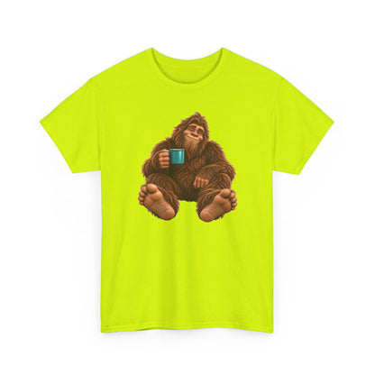 Cozy Camper Bigfoot with Teal Mug T-Shirt