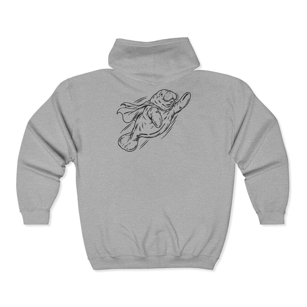 Chubby Manatee Takes Flight Zip-Up Hoodie