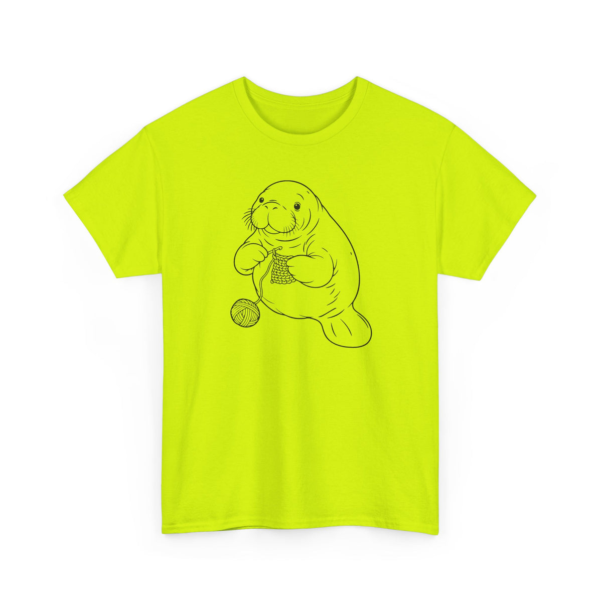 Chubby Mermaid Coastal Crochet Manatee T-Shirt