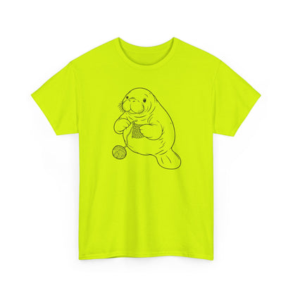 Chubby Mermaid Coastal Crochet Manatee T-Shirt