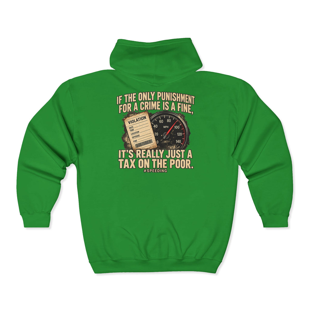 A Fine Is a Tax – Gildan 18600 Zip-Up Hoodie | 007