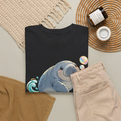 Chubby Mermaid Bubble Wishes Manatee T-Shirt