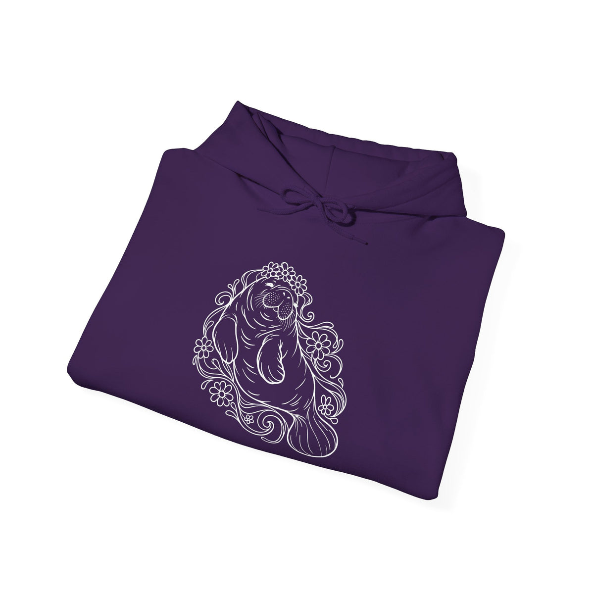 Dreamy flower-crowned manatee Pullover Hoodie