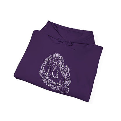 Dreamy flower-crowned manatee Pullover Hoodie