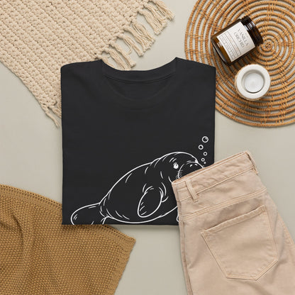 Chubby Mermaid Slow Tide Manatee T-Shirt