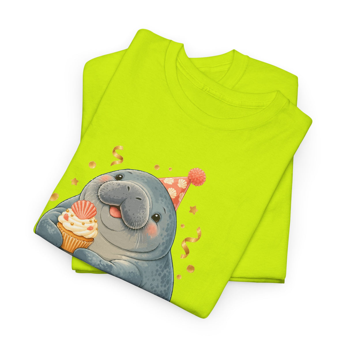 Chubby Mermaid Party at the Sandbar Manatee T-Shirt