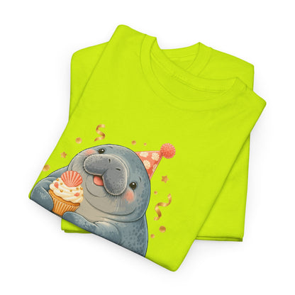 Chubby Mermaid Party at the Sandbar Manatee T-Shirt