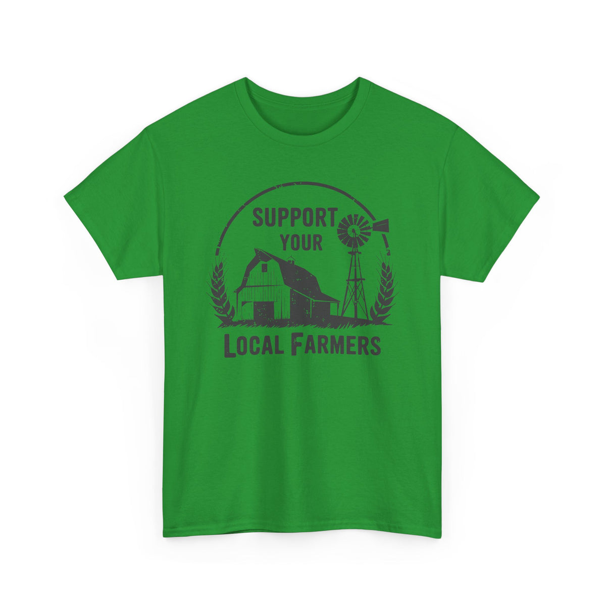 Support Your Local Farmers T-Shirt | Barn & Windmill Tee