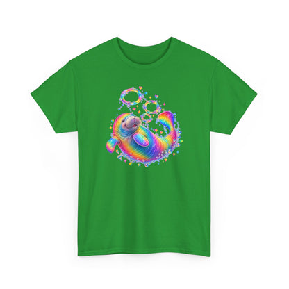 Rainbow Manatee Bubble Flip T-Shirt