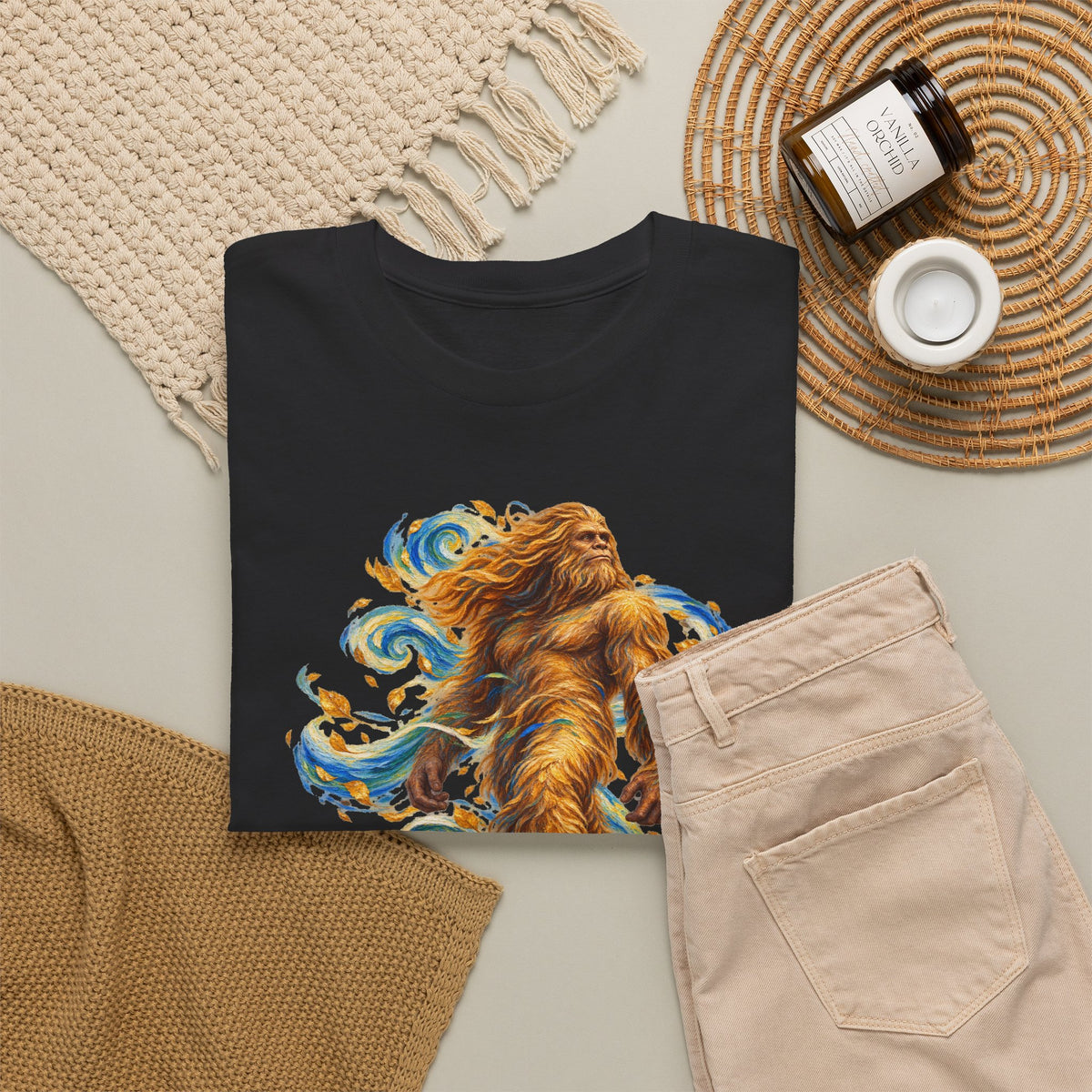 Golden Wind Sasquatch Portrait T-Shirt