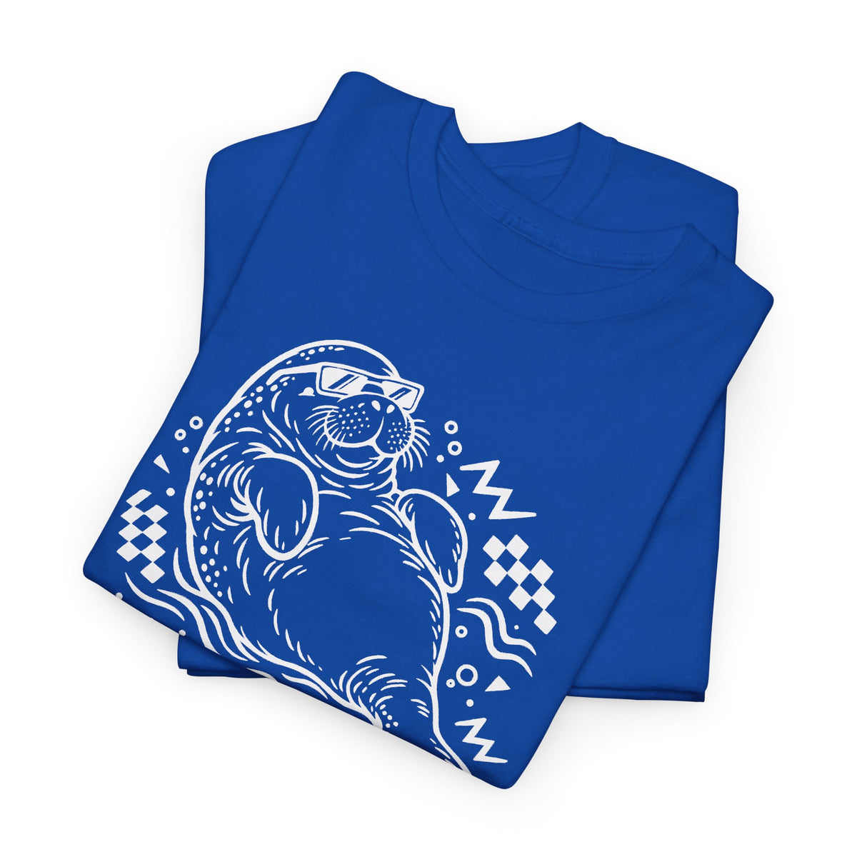 Retro floating manatee mascot T-Shirt