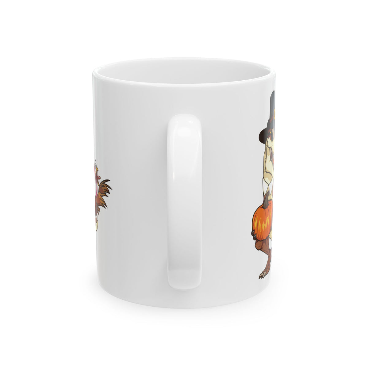 Thanksgiving T-Rex Ceramic Mug, 11 oz