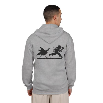 Thanksgiving Revenge Run Zip-Up Hoodie | Funny Turkey Chase