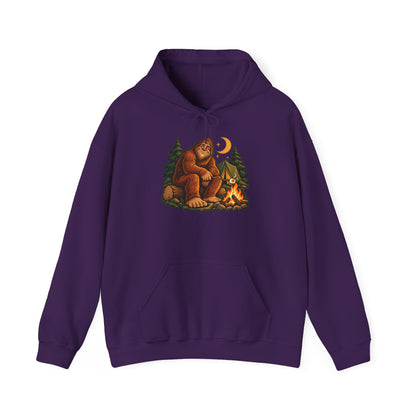Bigfoot's Cozy Campfire Night Pullover Hoodie