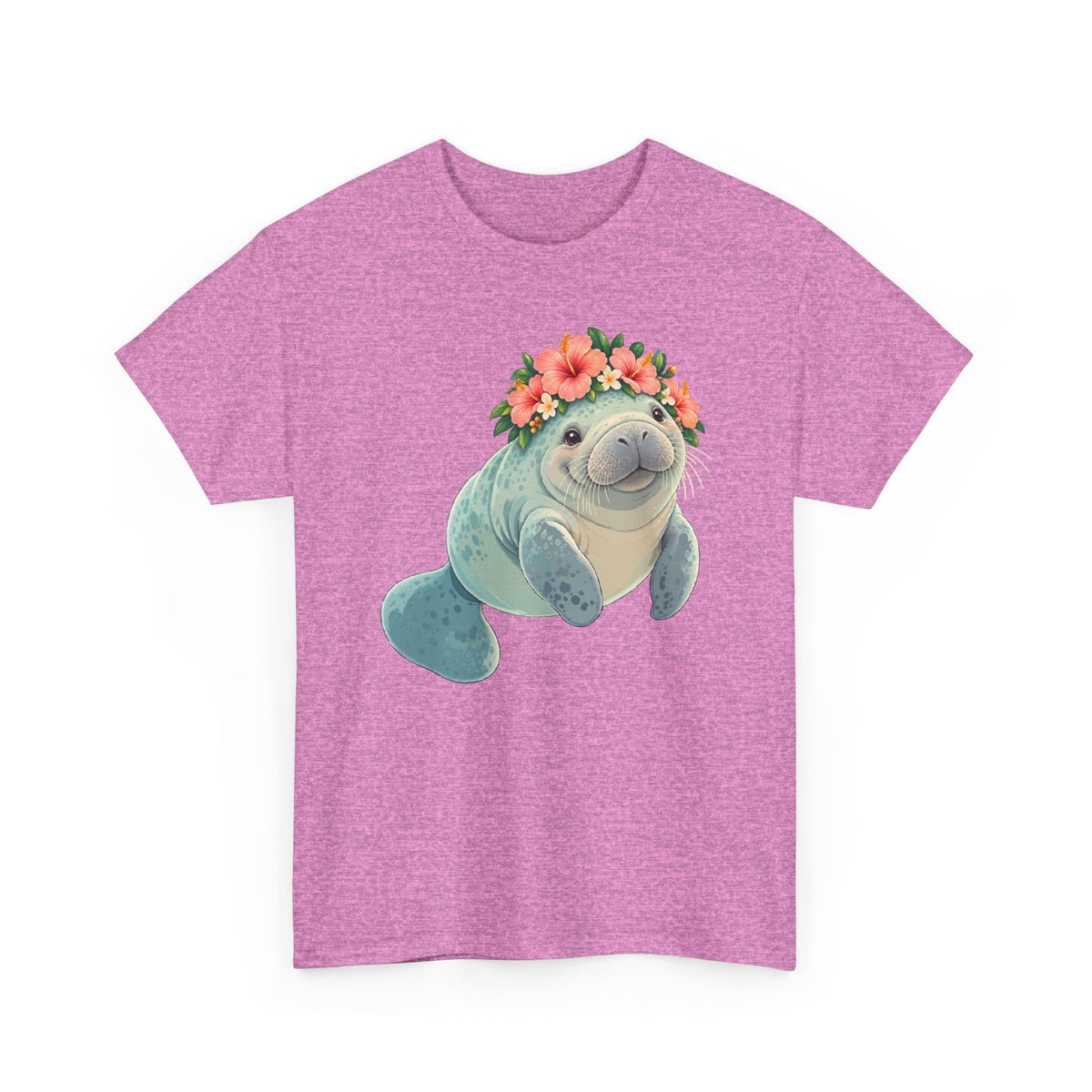 Chubby Mermaid Flower Crown Manatee T-Shirt