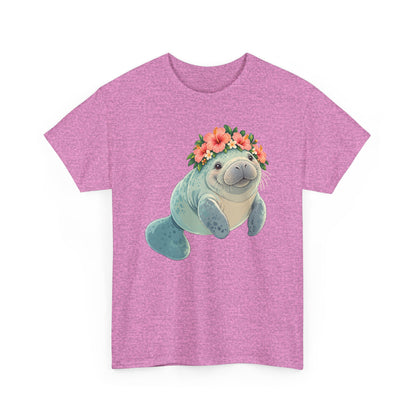 Chubby Mermaid Flower Crown Manatee T-Shirt