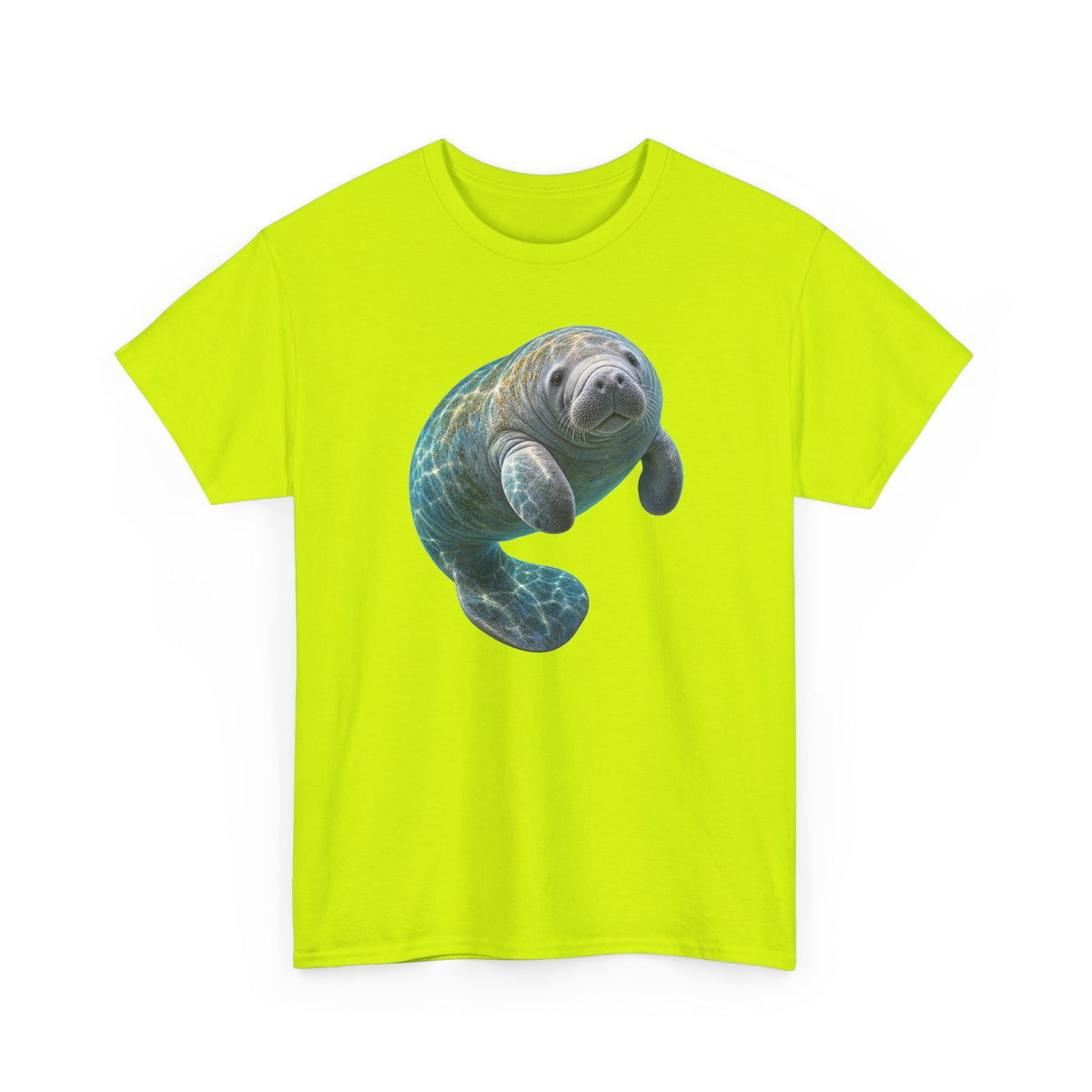 Curled Manatee in Turquoise Light T-Shirt