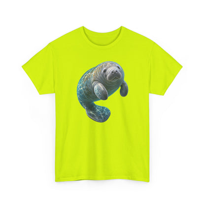 Curled Manatee in Turquoise Light T-Shirt
