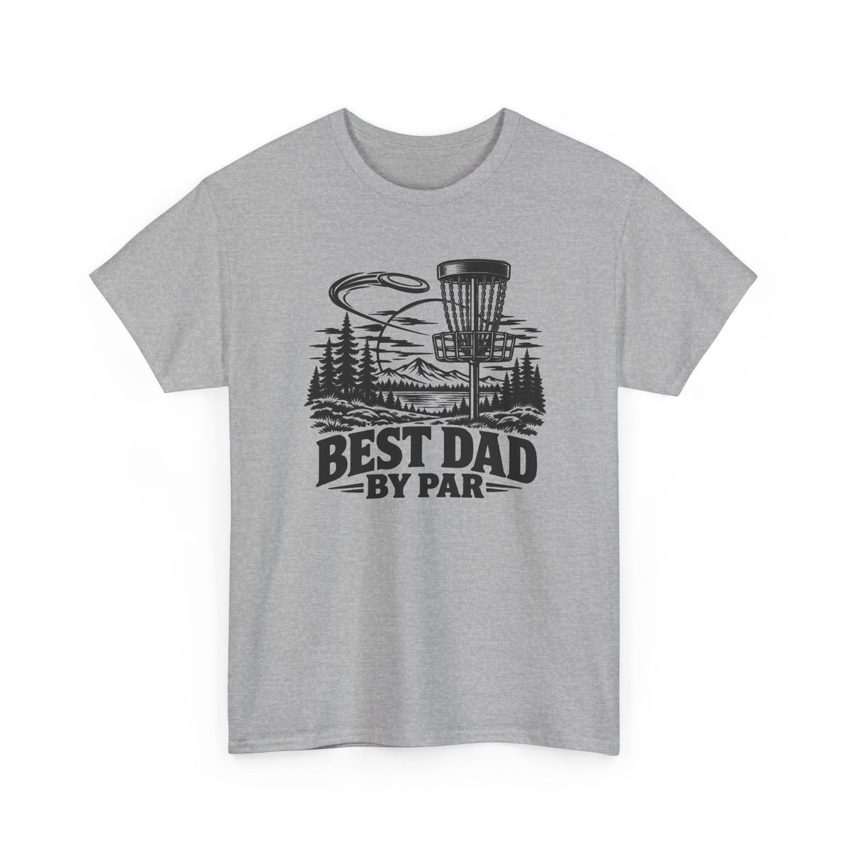 Best Dad by Par – One-Color Disc Golf Gildan 5000 T-Shirt | 043a