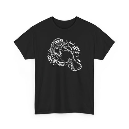 Retro floating manatee mascot T-Shirt